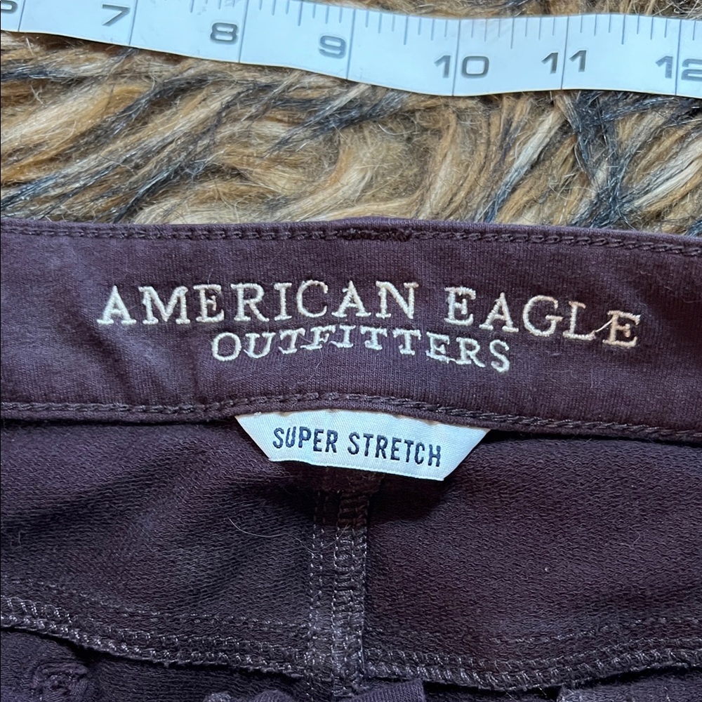 American Eagle Burgundy Jeggings - Picture 4 of 5
